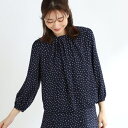 【夏SALE/マシンウォッシュ可/セットアップ可能】コツキ柄プリントブラウス/リフレクト(Reflect)