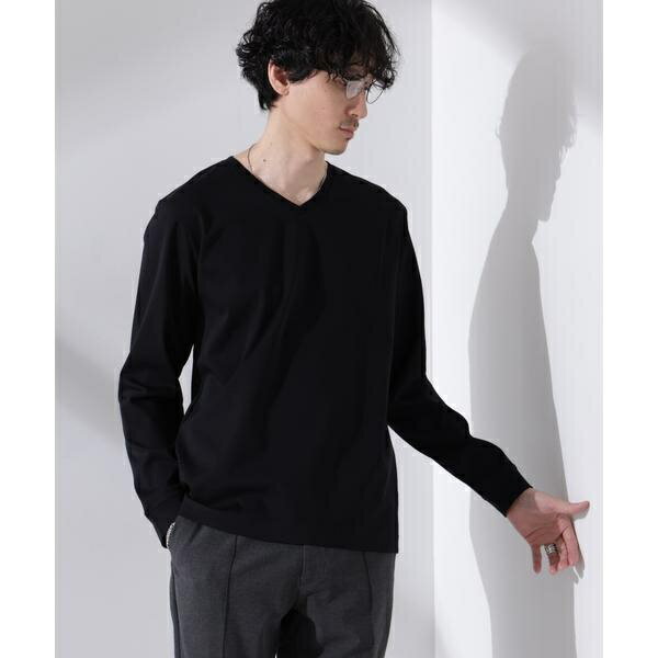 アンチスメル VネックTシャツ 長袖／ナノユニバース（NANO universe）