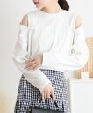 オープンショルダーロングスリーブTシャツ/アットワン(atONE)