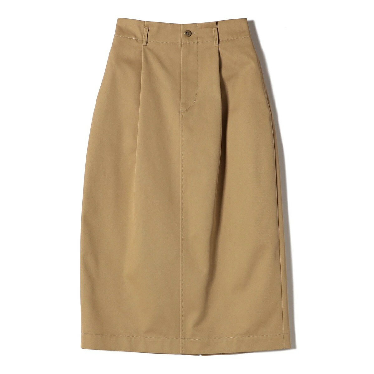 SHIPS Primary Navy Label:コットン チノ コクーン スカート:／シップス（SHIPS）