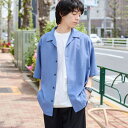 リネンライクオープンカラーシャツ/コーエン(coen)