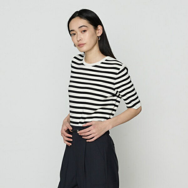 ボーダー／バイカラー プルオーバー／コムサ（COMME CA）