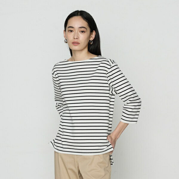 コットンスーピマボーダー カットソー／コムサ（COMME CA）