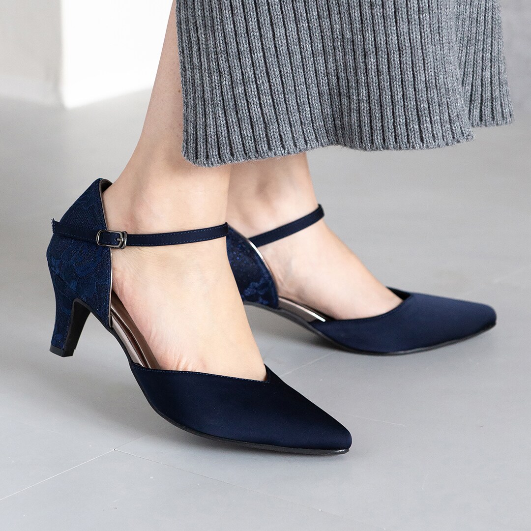 【25春夏新作】バックレースセパレートヒールパンプス＜セレモニー、オケージョン、フォーマルシーンに＞／ジェリービーンズ（JELLY BEANS）