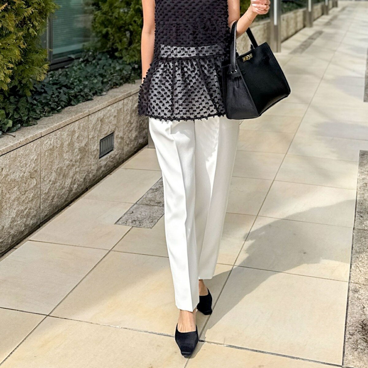 ウォッシャブル防しわスパンツイルツータックテーパードパンツ／ノーリーズ（NOLLEY'S）