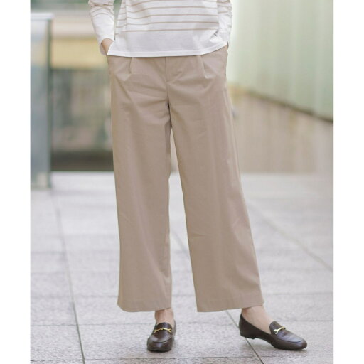 【洗える】セルロースリネンストレッチ タックワイドパンツ/Jプレス(J.PRESS) 【洗える】セルロースリネンストレッチ タックワイドパンツ/Jプレス(J.PRESS)