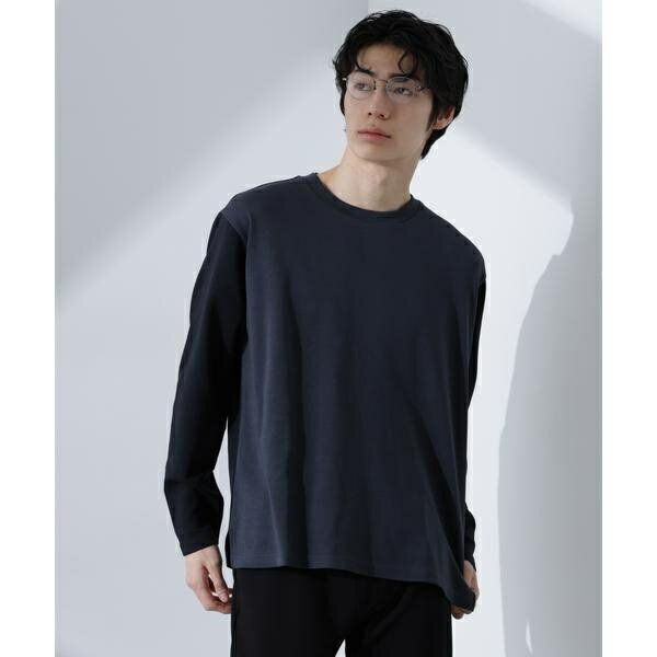 2トーンシルケットTシャツ 長袖／ナノユニバース（NANO universe）
