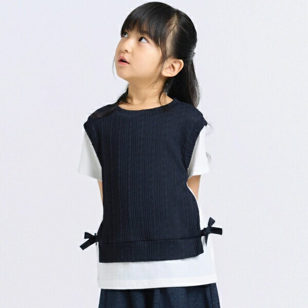 レイヤード半袖Tシャツ／コムサイズム（COMME CA ISM）