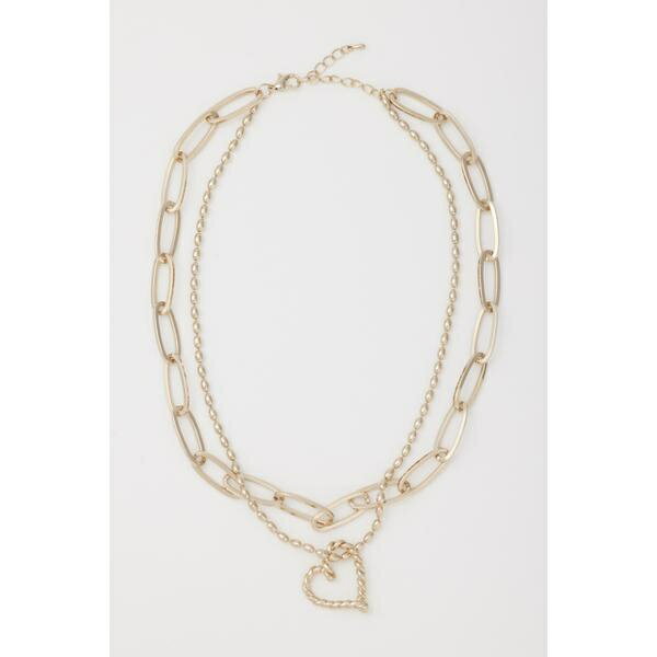 ハート二連ネックレス／ロデオクラウンズ ワイドボウル（RODEO CROWNS WIDE BOWL）