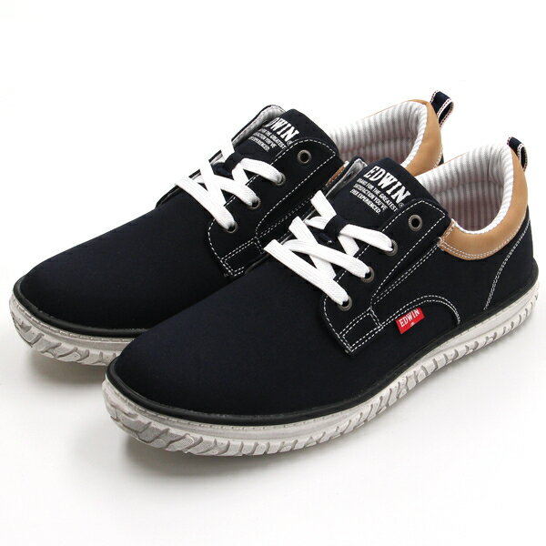エドウイン 軽量 幅広 防滑 おしゃれ ビジカジ スニーカー EDW-7762／エドウィン（EDWIN）