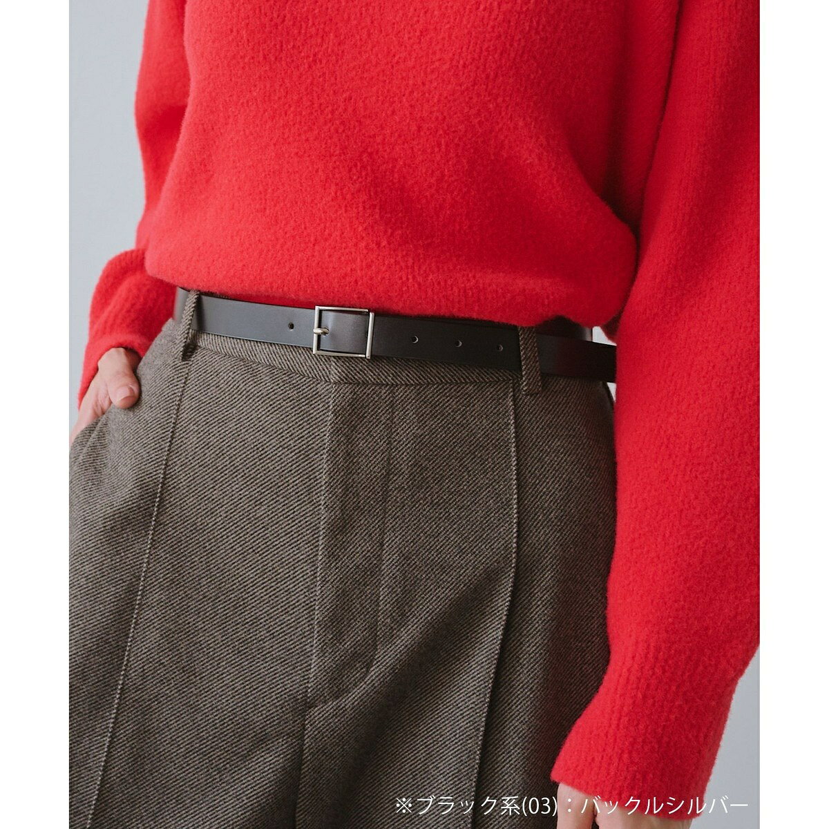 22mmスリムスクエアバックルベルト／ロペピクニックパサージュ（ROPE' PICNIC PASSAGE） 0101marui-12851907 丸井(マルイ)楽天市場店 サンプル画像2