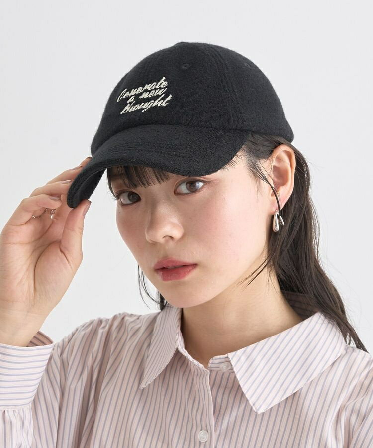 メッセージ刺繍パイルキャップ/アースミュージック&エコロジー(earth music&ecology)