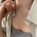 華奢で洗練された印象に。2連ネックレス/フォースメント(Forcement)