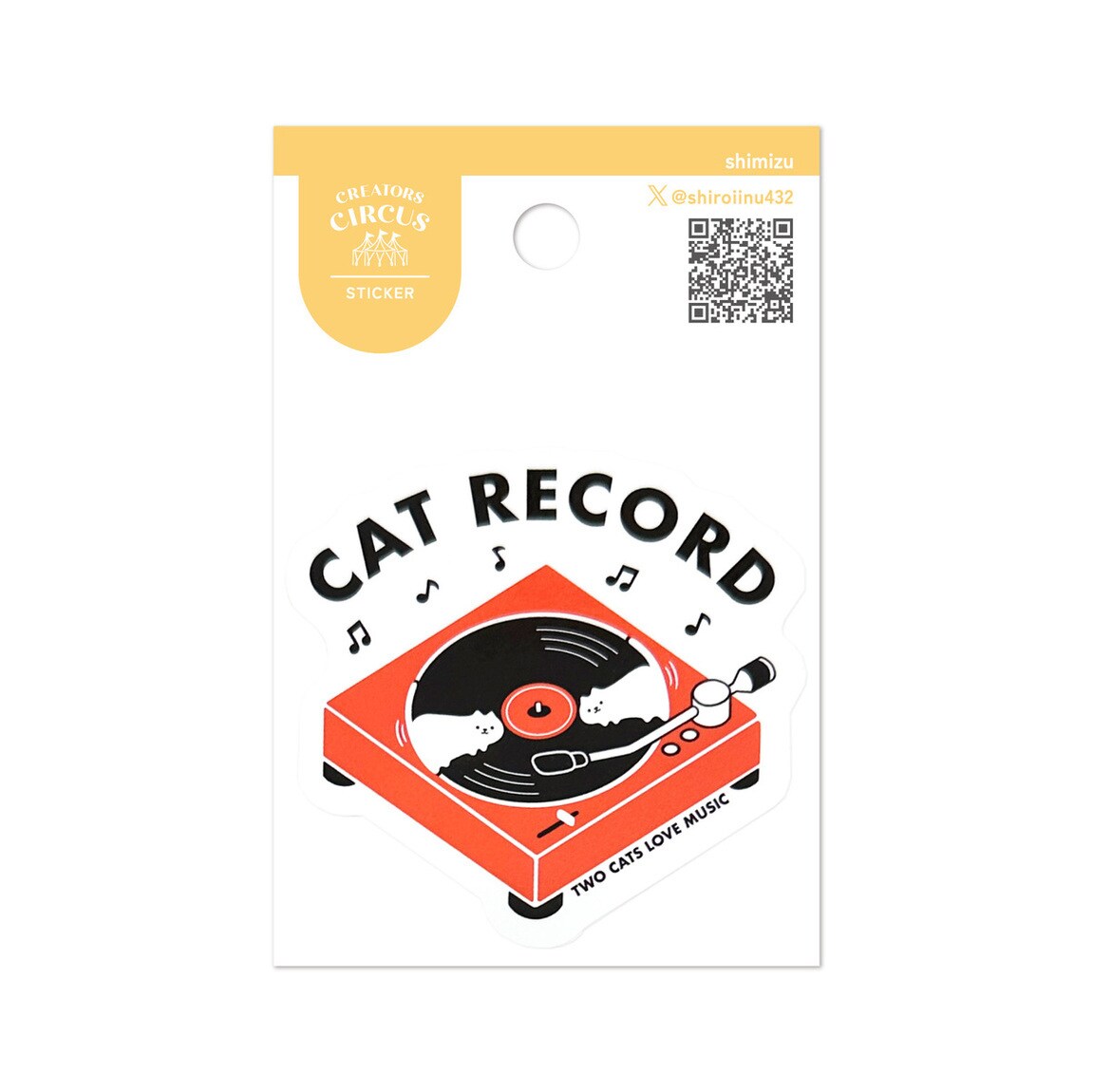 クリエイターズサーカス ステッカー CAT RECORD／フロンティア（FRONTIER）