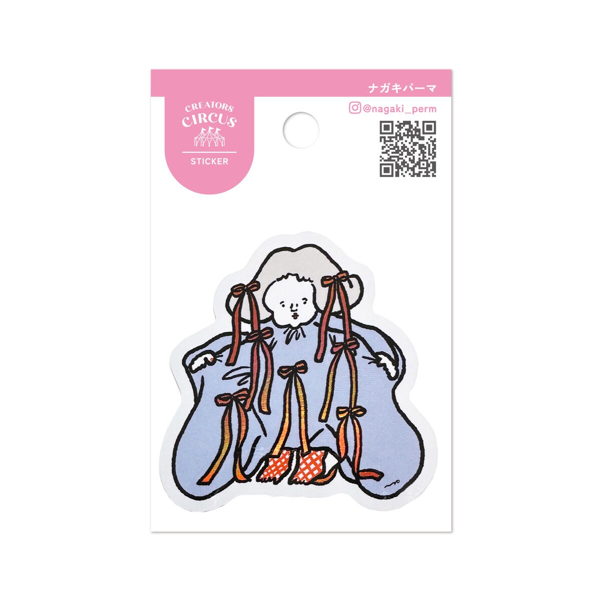 クリエイターズサーカス ステッカー リボンまみれの女／フロンティア（FRONTIER）