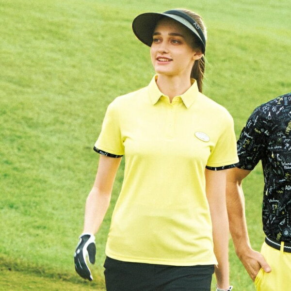 UVカット吸水速乾 クールコアロゴチェックポロシャツ／アダバット（adabat）