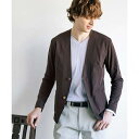 【セットアップ対応】ノーカラーカーディガンジャケット/ニュートラルストレッチ/MKオム(MK homme)