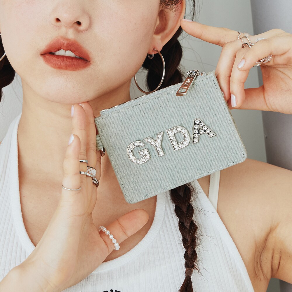コインケース カードケース GY-W292 ラインストーンロゴ／ジェイダ（GYDA）
