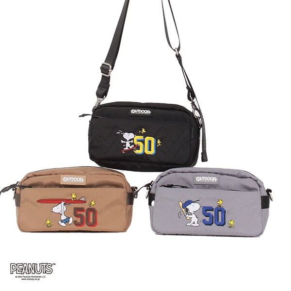 【OUTDOOR PRODUCTS×ピーナッツ】2WAYショルダー／アウトドアプロダクツ（OUTDOOR PRODUCTS）