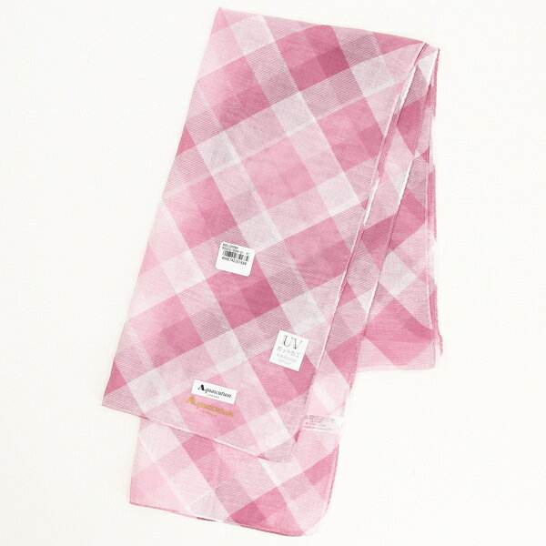 アクアスキュータム ロングチーフ(UVカット加工)ブロックチェック柄 【Aquascutum】/アクアスキュータム(AQUASCUTUM)
