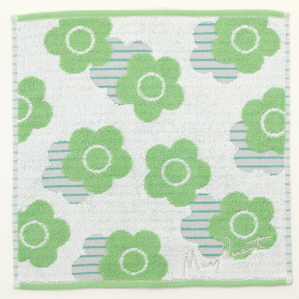 マリークヮント　タオルハンカチ　接触冷感　ボーダーデイジー　【MARY QUANT　マリークワント】／マリークワント（MARY QUANT）のサムネイル