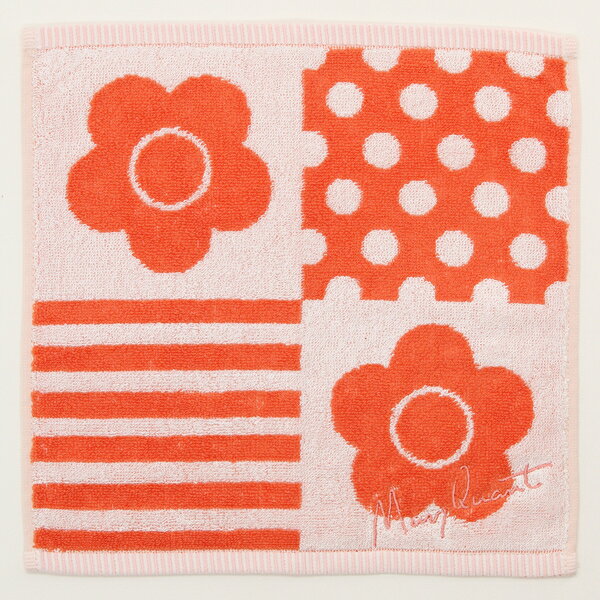 マリークヮント　タオルハンカチ　接触冷感　ドット＆ボーダー　【MARY QUANT　マリークワント】／マリークワント（MARY QUANT）のサムネイル