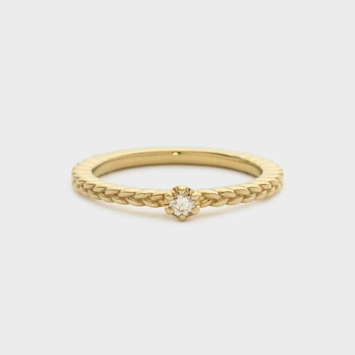 ゴールドダイヤモンドピンキーリング(0.04ct)/ノジェス(NOJESS) ゴールドダイヤモンドピンキーリング(0.04ct)/ノジェス(NOJESS)