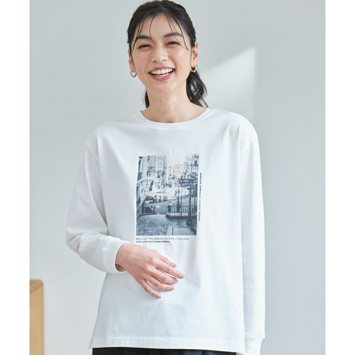 【洗濯機可/接触冷感/UVケア】オーガビッツロングスリーブTシャツ／エニィファム（any FAM）