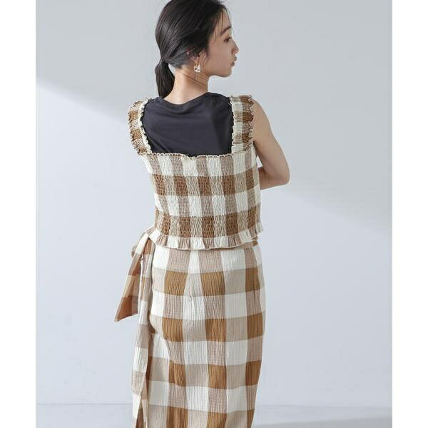 RITA ROW／Checkered smocked body top／ナノユニバース（NANO universe） 0101marui-12820342 丸井(マルイ)楽天市場店 サンプル画像3