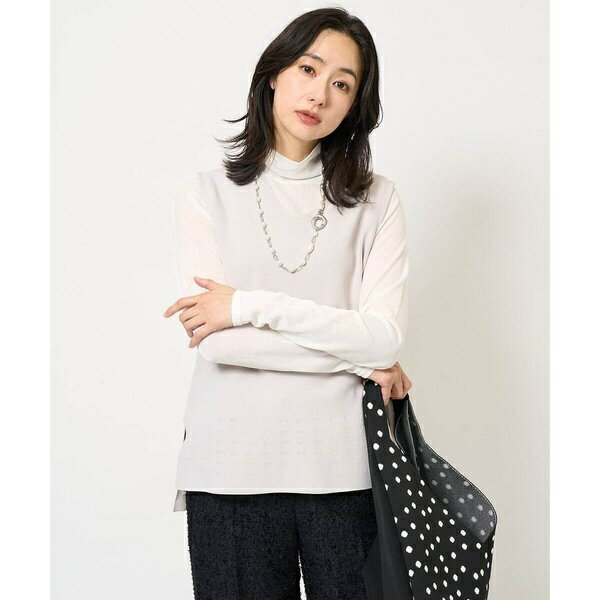 [セットアップ対応]スクエアジャガードニットベスト／ジョルジュ・レッシュ（GEORGES RECH）