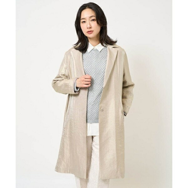メタリックツイルロングコート／ジョルジュ・レッシュ（GEORGES RECH）