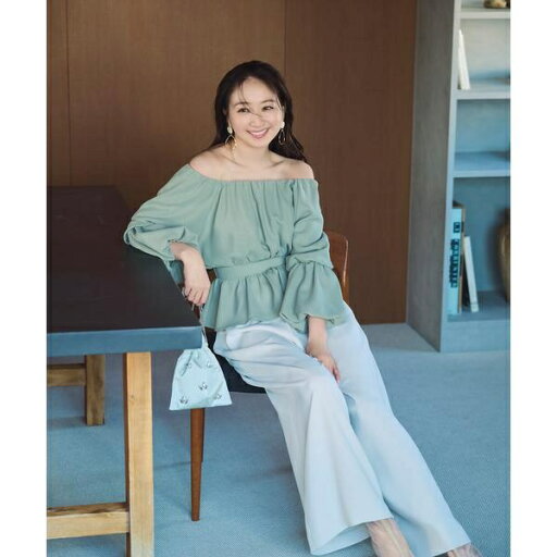 ナローリボンイージーワイドパンツ/ナチュラルビューティーベーシック(NATURAL BEAUTY BASIC) ナローリボンイージーワイドパンツ/ナチュラルビューティーベーシック(NATURAL BEAUTY BASIC)