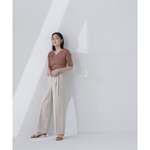 スクエアバックルベルテッドパンツ/ナチュラルビューティーベーシック(NATURAL BEAUTY BASIC) スクエアバックルベルテッドパンツ/ナチュラルビューティーベーシック(NATURAL BEAUTY BASIC)