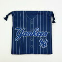 MLB(メジャーリーグ) ヤンキース 巾着(S) (ユニフォーム柄) キッズ スクール 野球/パーフェクト・ワールド・トーキョー(Perfect World Tokyo)
