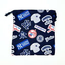 MLB(メジャーリーグ) ヤンキース 巾着(S) (総柄) キッズ スクール 野球/パーフェクト・ワールド・トーキョー(Perfect World Tokyo)