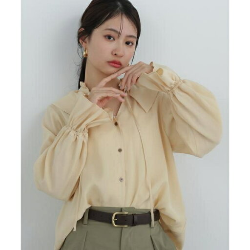 ラッフルカラーリボンブラウス/エヌ ナチュラルビューティーベーシック(N.Natural Beauty Basic*) ラッフルカラーリボンブラウス/エヌ ナチュラルビューティーベーシック(N.Natural Beauty Basic*)