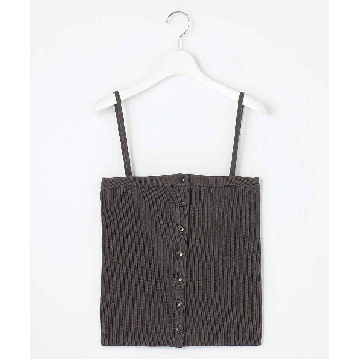 【洗える】ドライコットンハイゲージニット ビスチェ／自由区（JIYU-KU）