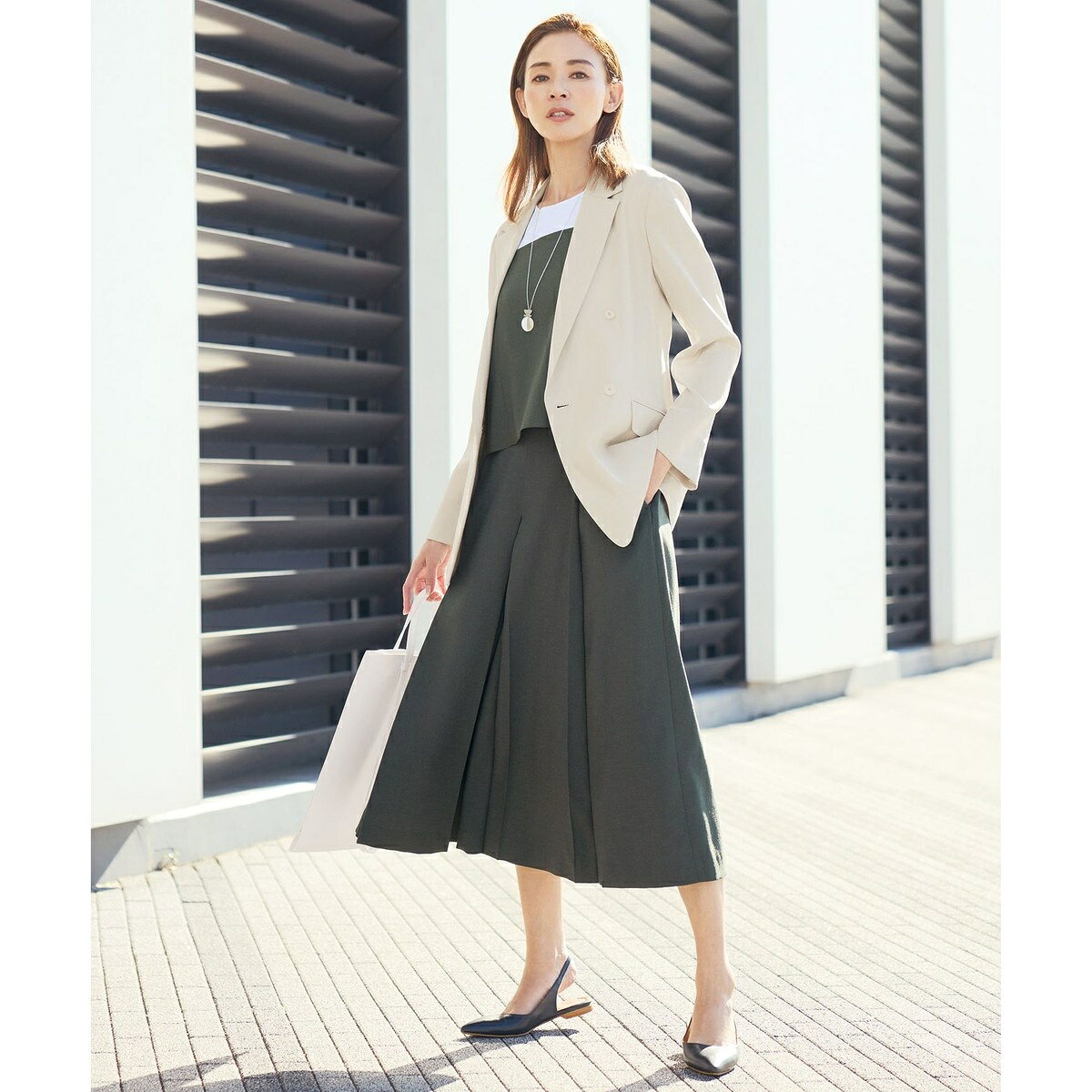 【ドラマ「明日はもっと いい日になる」着用】【セットアップ対応・接触冷感・洗える】リネンライクシンセ／自由区（JIYU-KU） 0101marui-12823823 丸井(マルイ)楽天市場店 サンプル画像2