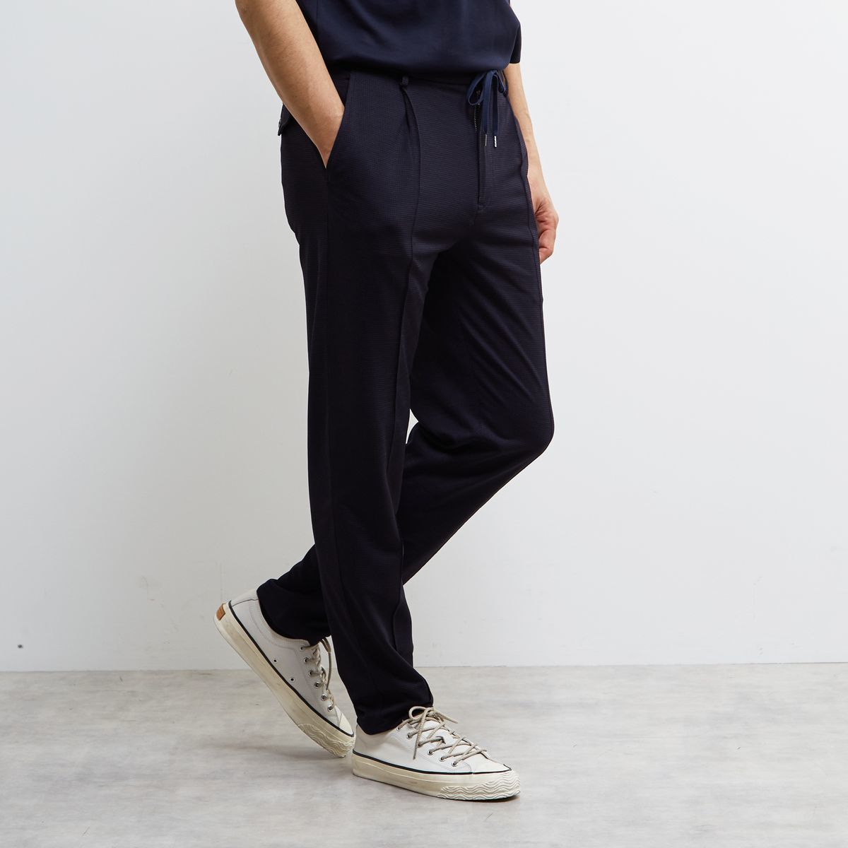 トラベストハンドトゥースエアリーテーパードパンツ(セットアップ可)/メンズメルローズ(MEN'S MELROSE)