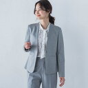 コンフォートノーカラージャケット≪洗濯機で洗える/セットアップ対応≫/ロートレアモン(LAUTREAMONT)