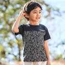 【お揃い】ジオメトリックロゴ総柄ポンチ半袖Tシャツ(90~160cm)/ベベ(BeBe)