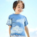 夏空ロゴプリント天竺半袖Tシャツ(90~150cm)/ベベ(BeBe)