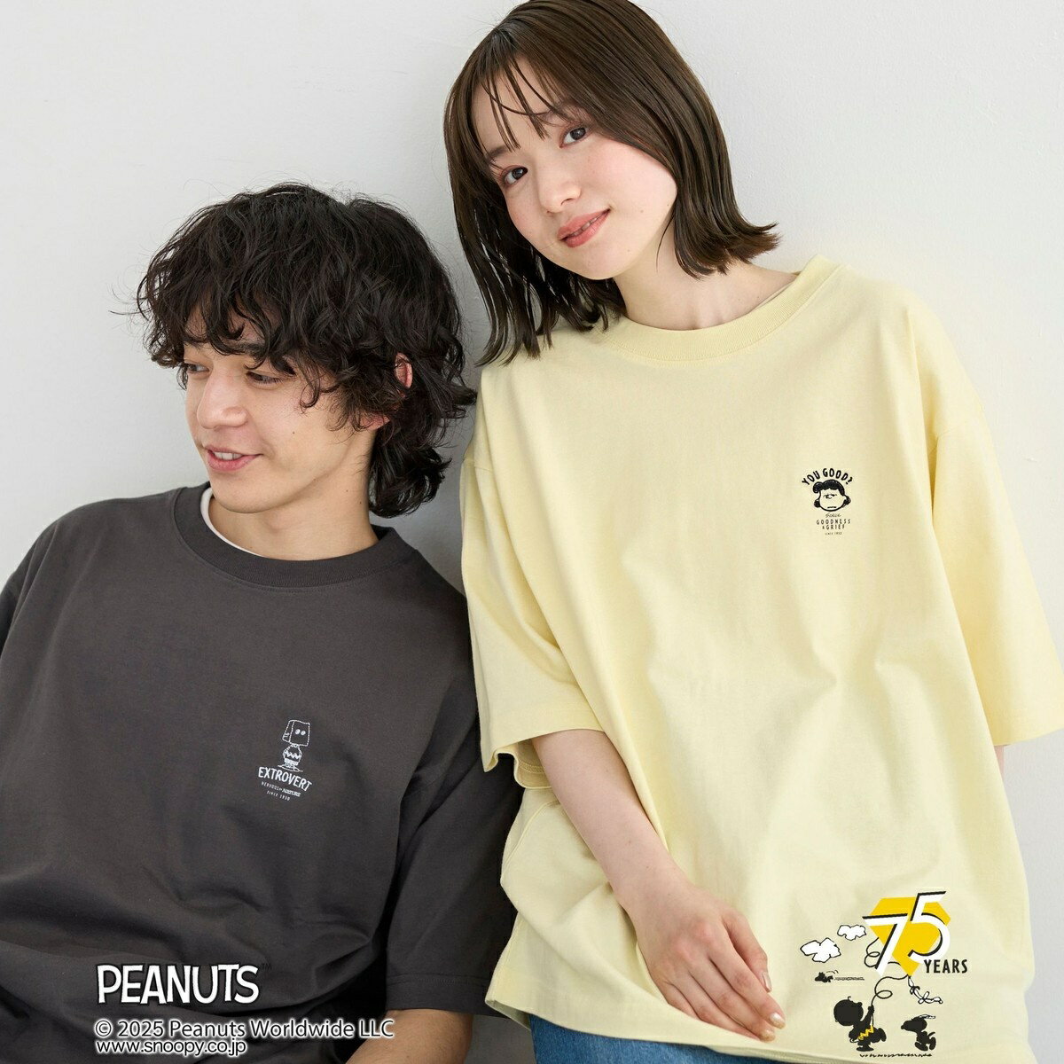 PEANUTS(ピーナッツ)×coen ワンポイント刺繍Tシャツ／コーエン（coen）
