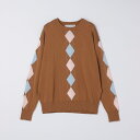 BATEAUX DE SHIPS:〈手洗い可能〉14ゲージ アーガイル クルーネック ニット/シップス(SHIPS)