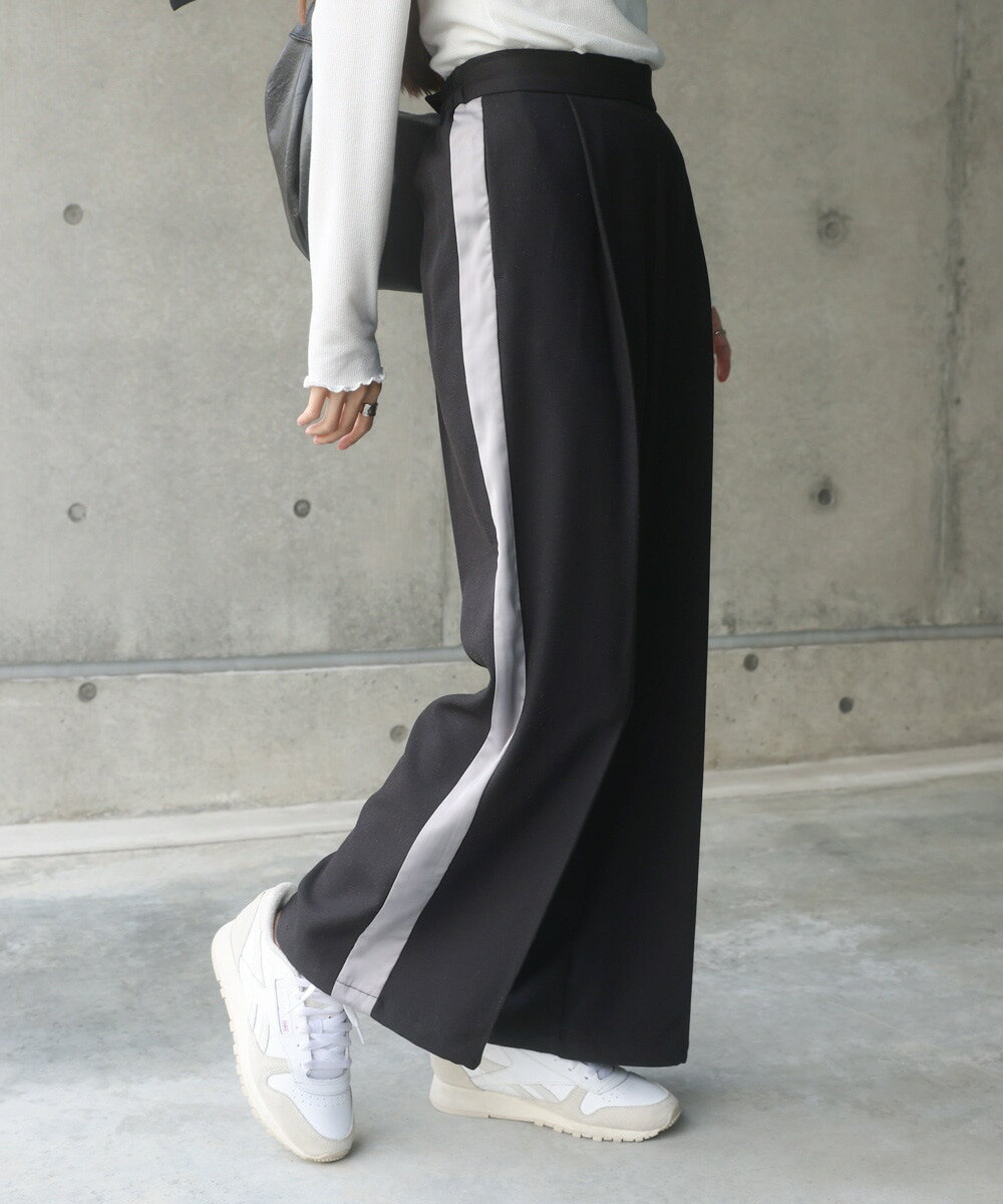 【S・Mサイズ展開】2WAYセンタープレスサイドラインパンツ／バブ（Bab）