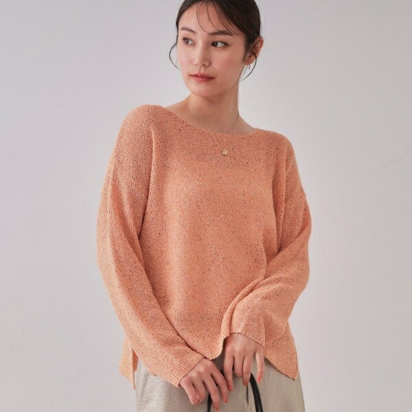 スパンコールボートネックニット【洗濯機洗い可】／オペークドットクリップ（OPAQUE.CLIP）