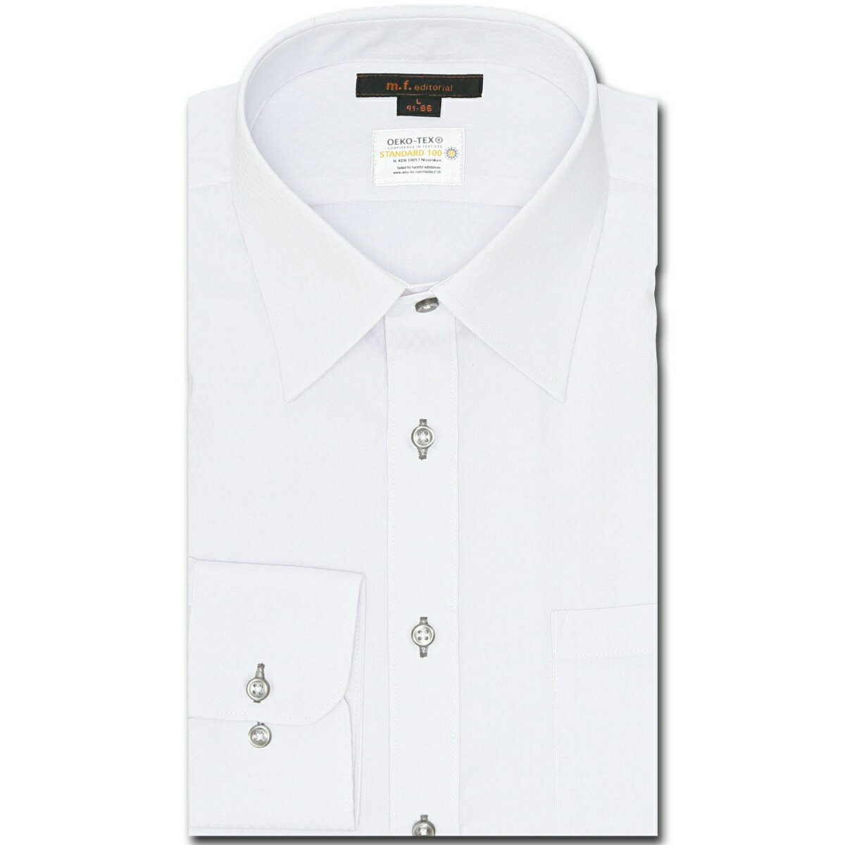 m.f.エディトリアル 形態安定 吸水速乾 レギュラーカラー ビジネスドレス長袖シャツ/m.f.エディトリアル(m.f.editorial)