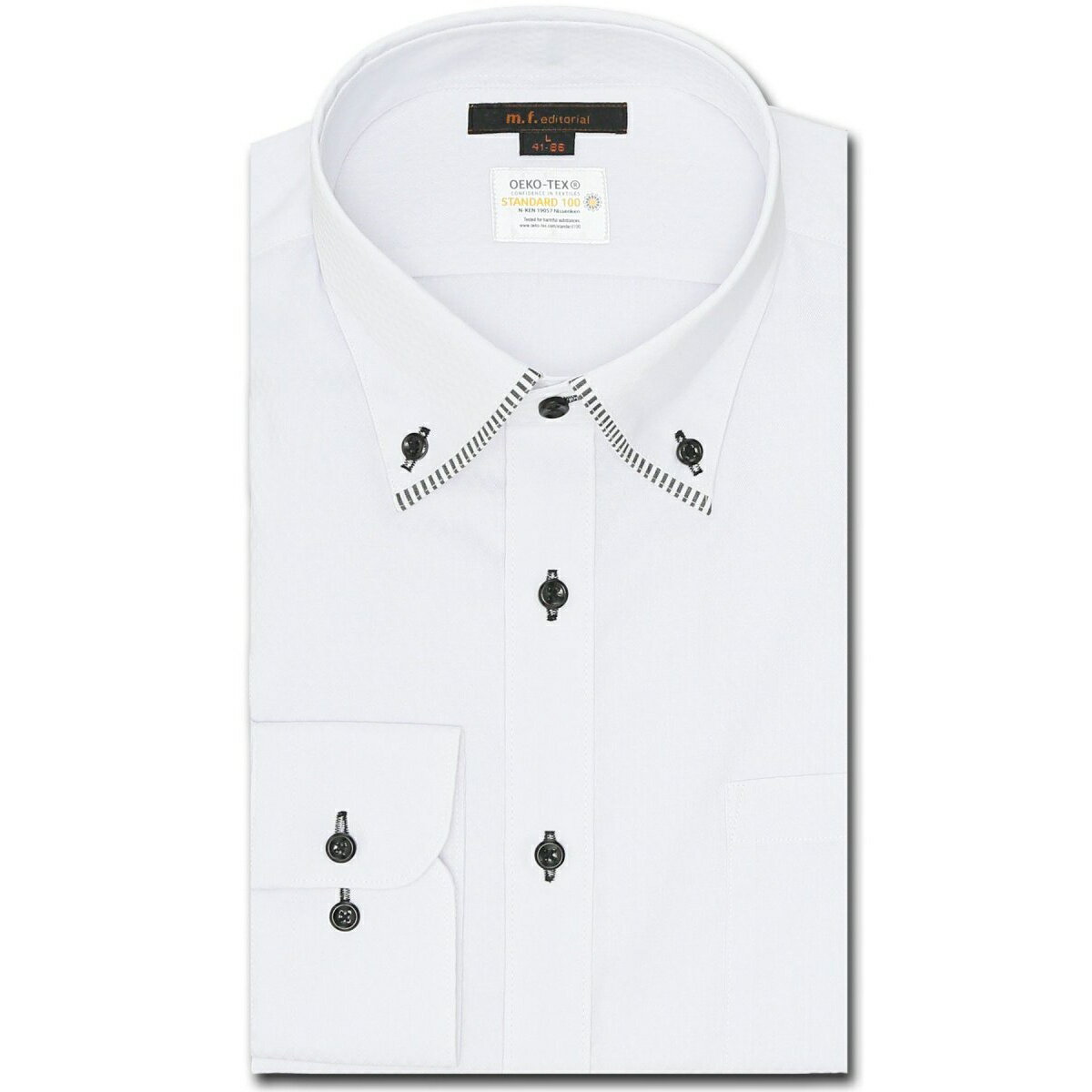 m.f.エディトリアル 形態安定 吸水速乾 ボタンダウン ビジネスドレス長袖シャツ/m.f.エディトリアル(m.f.editorial)