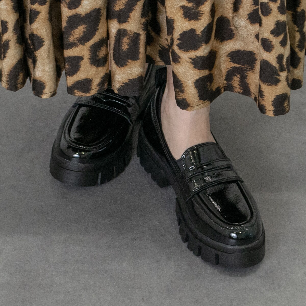 bussola ブソラ◆5.5cmヒール◆撥水厚底デザインソールローファー／ブソラ（bussola）