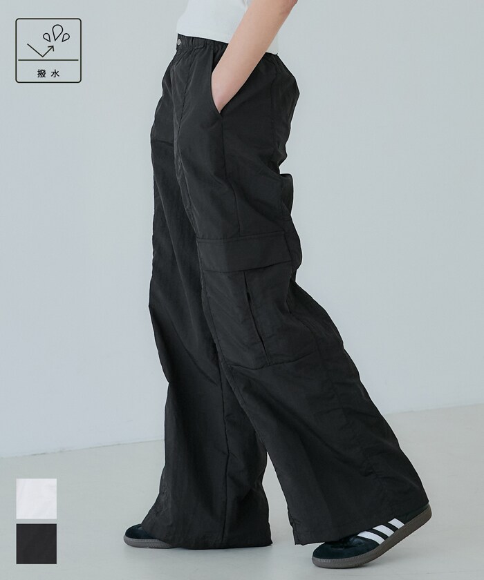 ナイロンワッシャーワイドパンツ 全2色／コカ（coca）のサムネイル